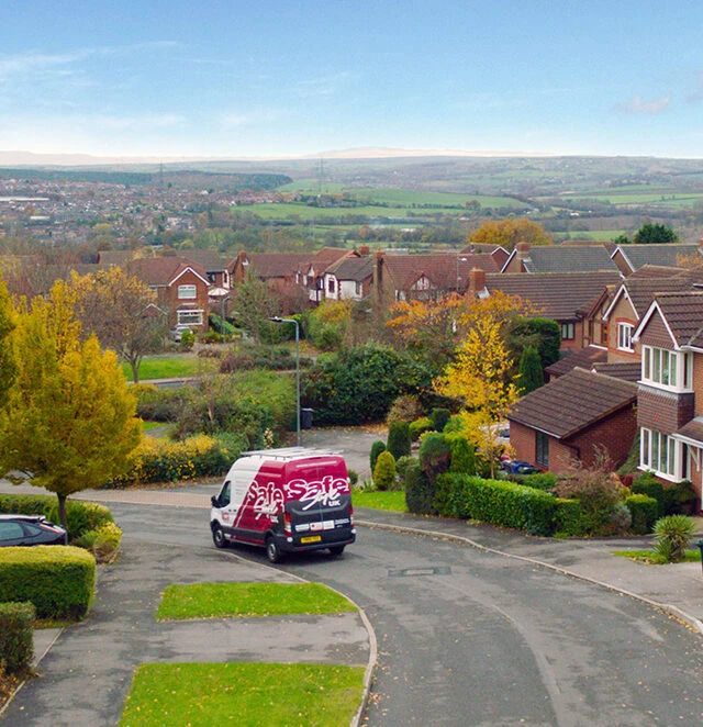 Safestyle van in the countryside