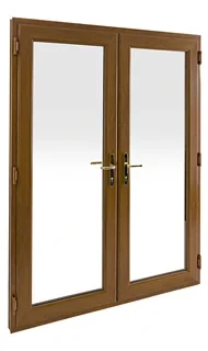 Golden Oak French Door Mockup