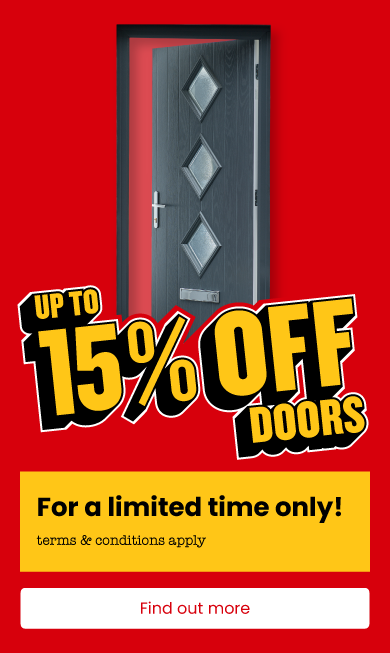 15% off doors promo banner mobile