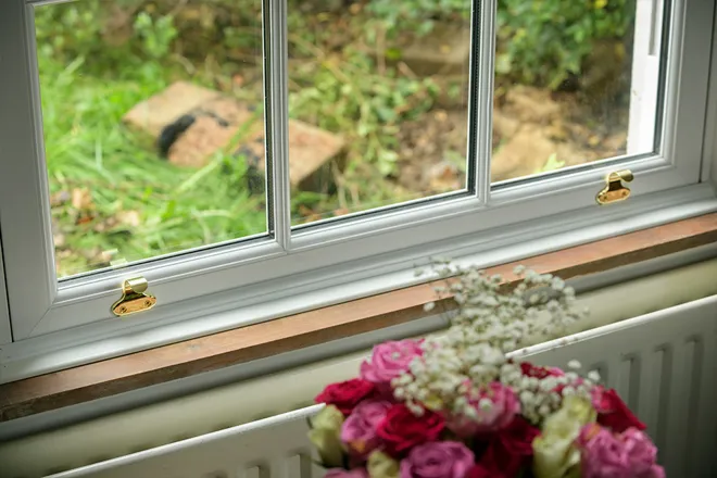 Sash window from inside