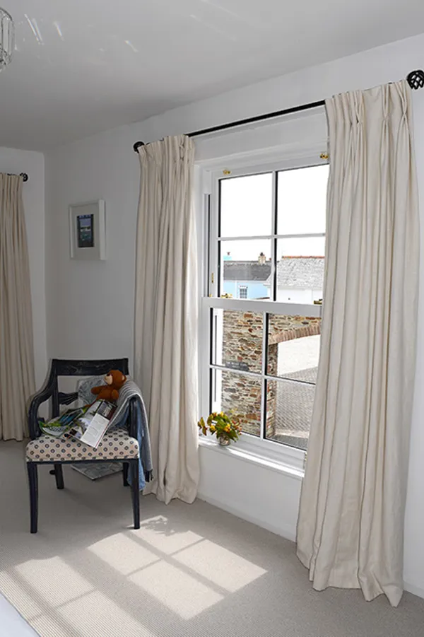 White sash window