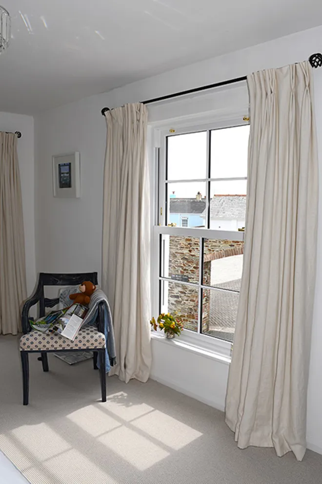 White sash window
